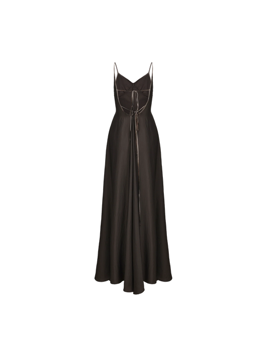 Grey Draped Ruched Dress