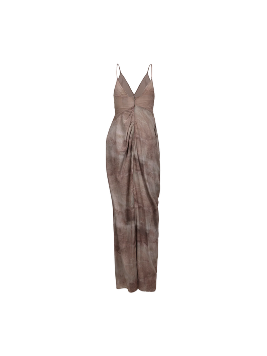 Pink Ombre Drape Asymmetrical Dress