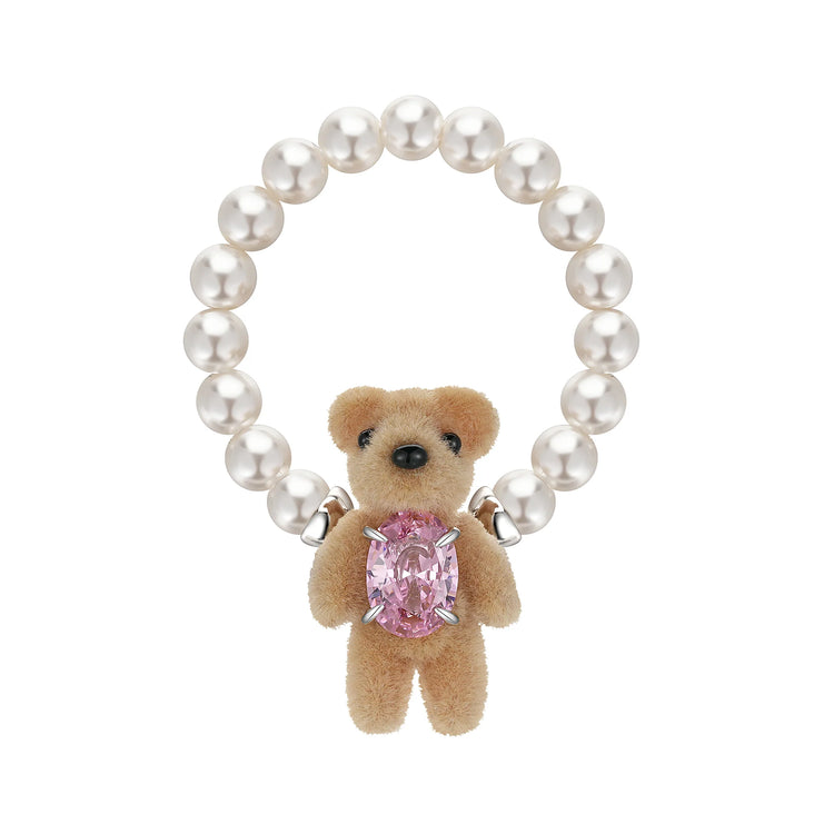 Paradise / Flocked Mini Bear Soft Ring