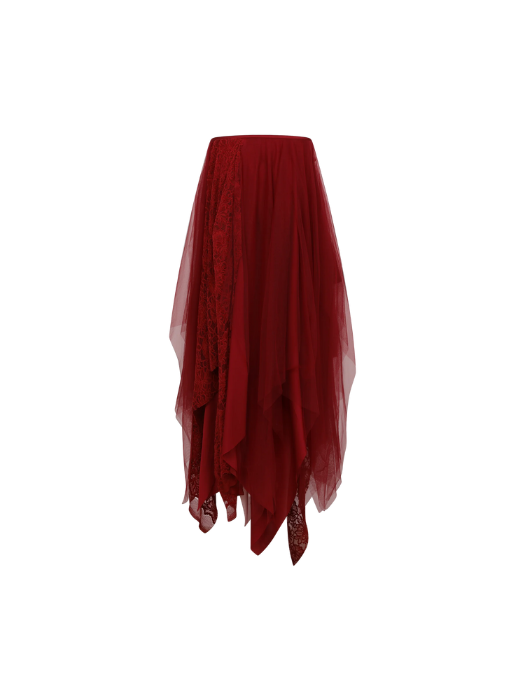 Ruby Lace Skirt In Gauze