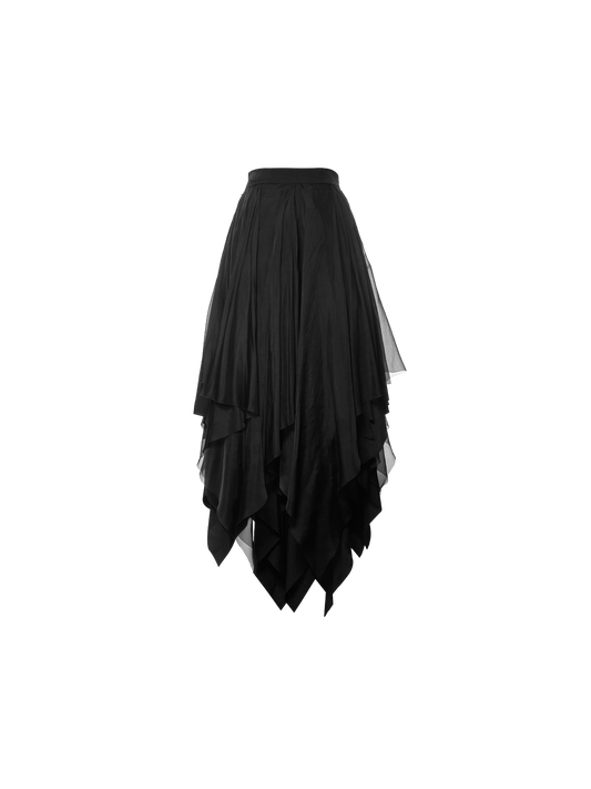 Black Interlaced Cutting Skirt