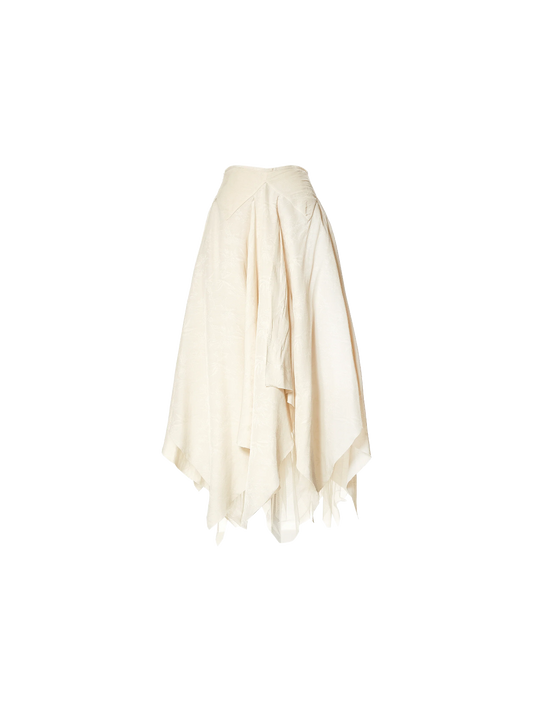 White Layered Sarees Skirt