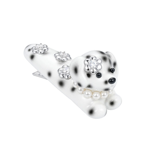 Paradise / Flower Lying Down Puppy Hair Clip