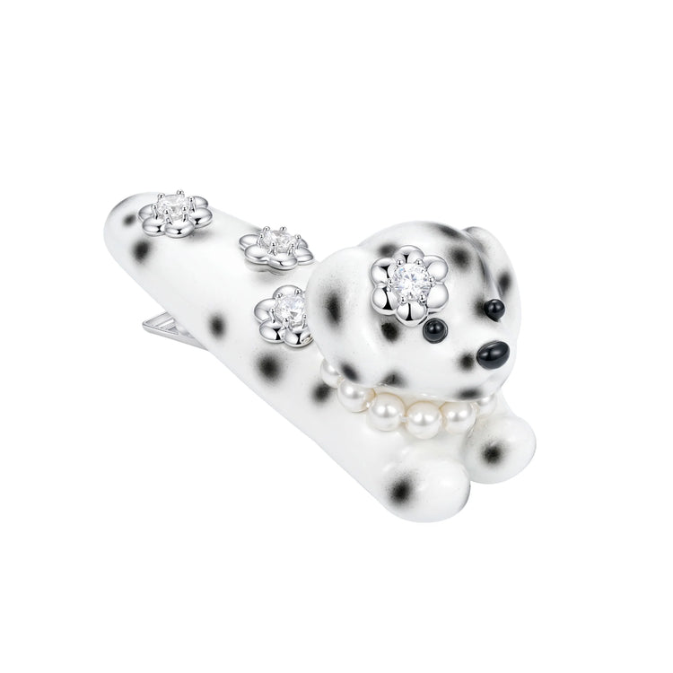 Paradise / Flower Lying Down Puppy Hair Clip