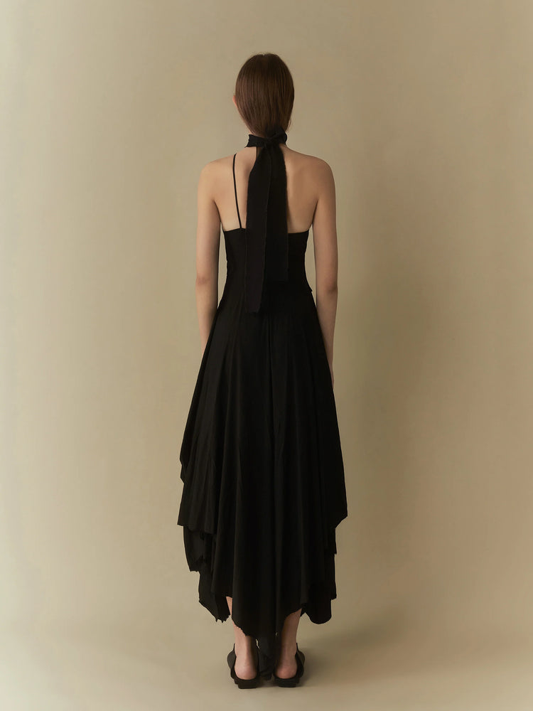 Black Loose Seam Dress