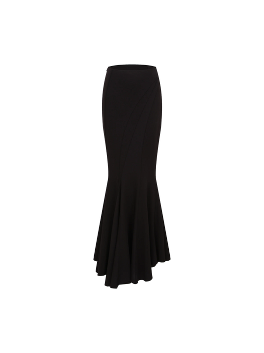 Black Mid-length Mermaid Skirt