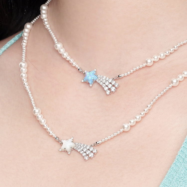 Paradise / Shooting Star Pearl Necklace
