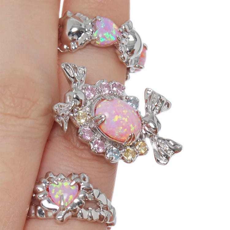 Tasty / Opal Heart Shape Ring