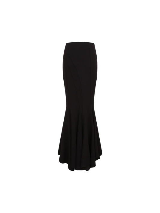 Black Mid-length Mermaid Skirt