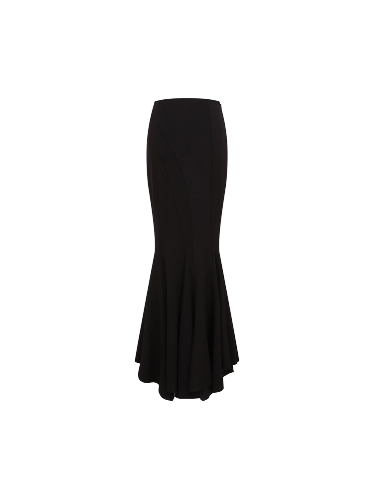 Black Mid-length Mermaid Skirt