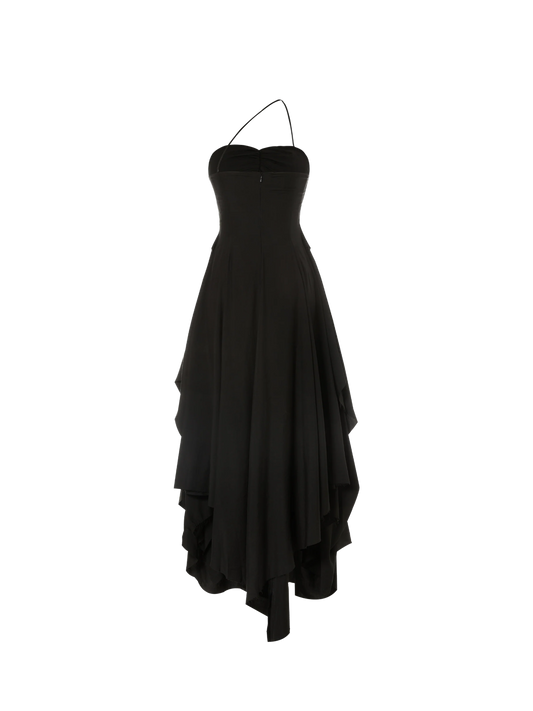 Black Loose Seam Dress