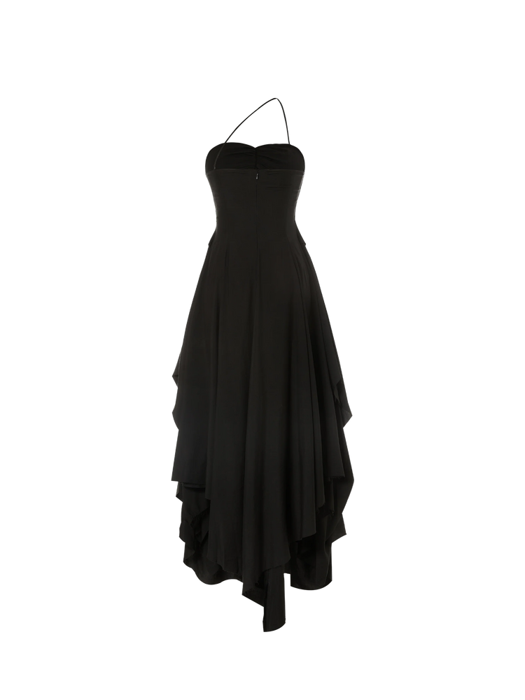 Black Loose Seam Dress