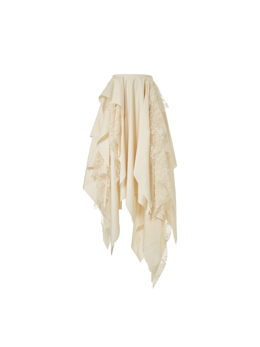 Beige Mid-length Skirt