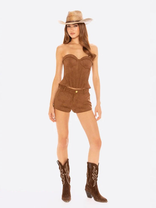Sienna Suede Top