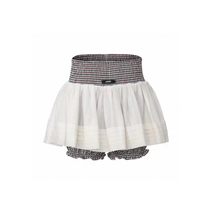 Slightly Sheer High-waisted A-line Skort