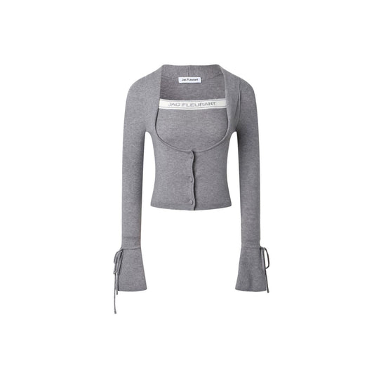 Tie-up Layered-look Knit Top