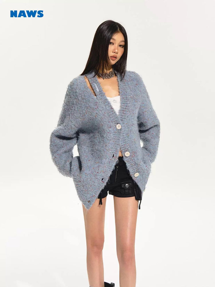 Woven Ocean Wave - Starry Hollow Cardigan