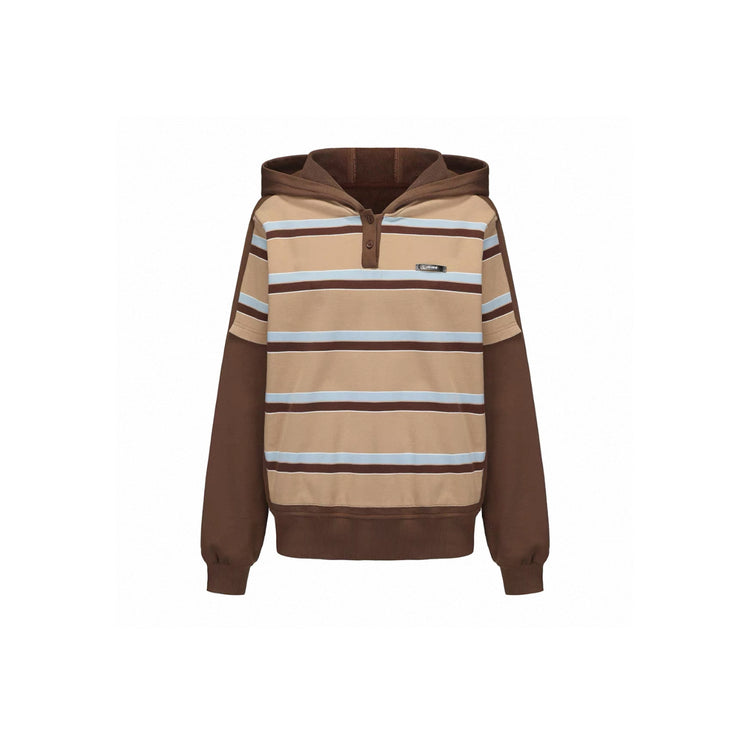 Striped Polo Hoodie