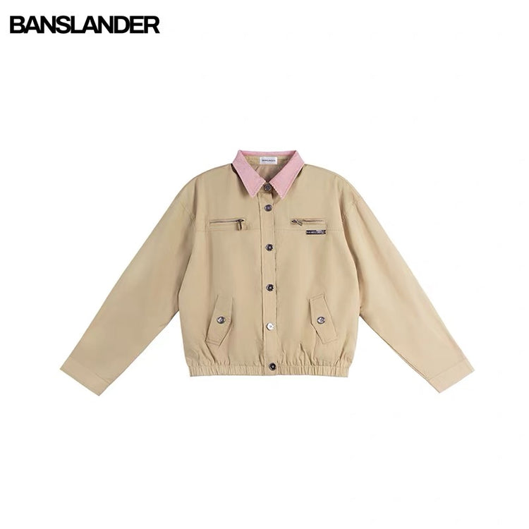 Color-Block Corduroy Jacket