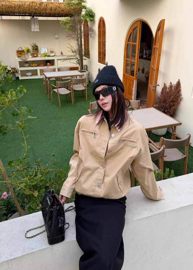 Color-Block Corduroy Jacket