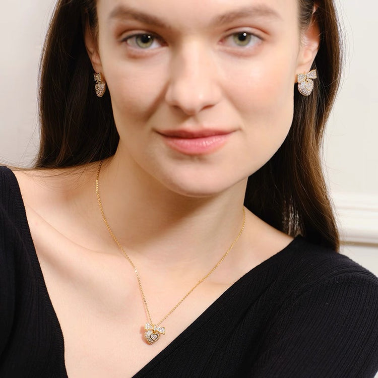 Heart Bow Necklace