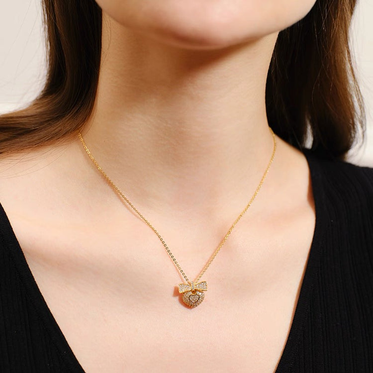 Heart Bow Necklace