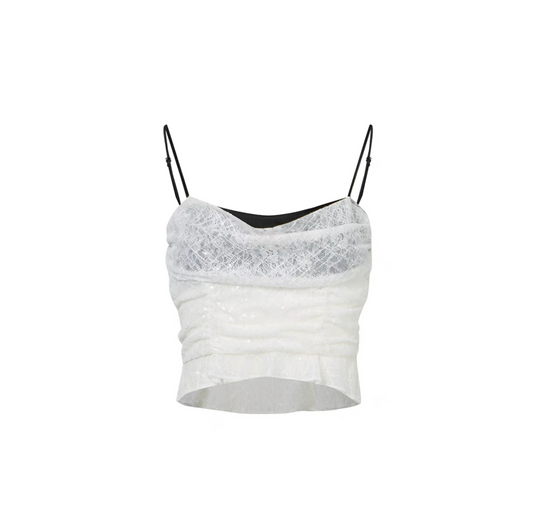 Lace Chiffon Two-piece Cami Tank Top