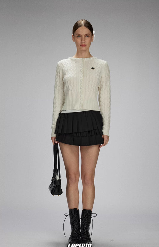 Deconstructed Layered Pleated Skirt