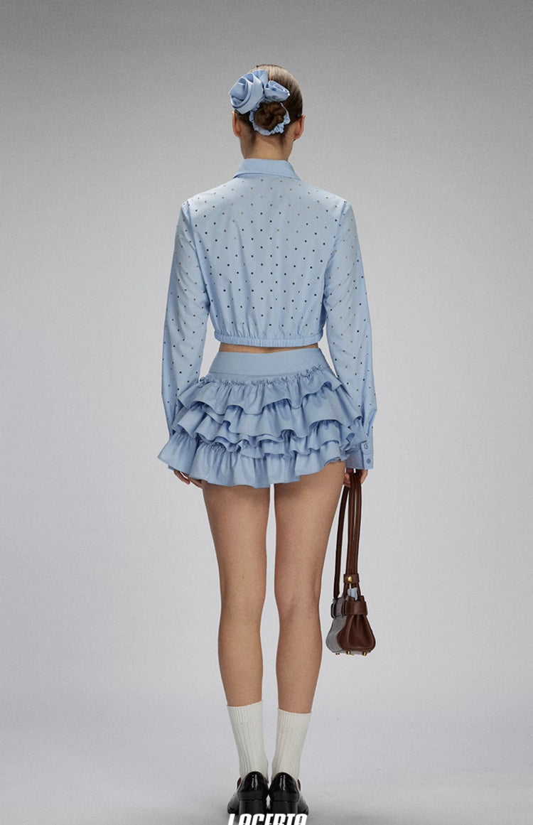 Flower Layered Tulle Skirt