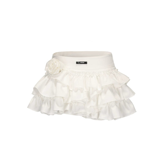 Flower Layered Tulle Skirt