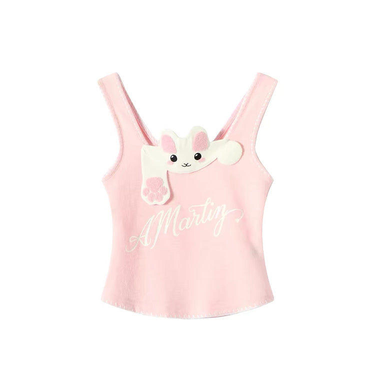 Appliqué Embroidered Knit Vest
