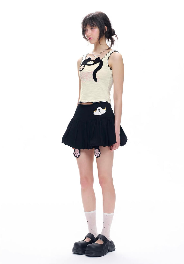 Appliqué Embroidered Knit Vest