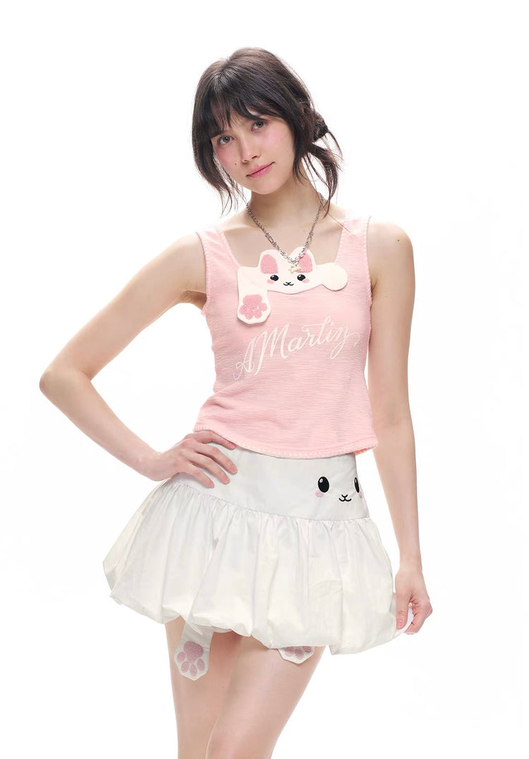 Appliqué Embroidered Knit Vest