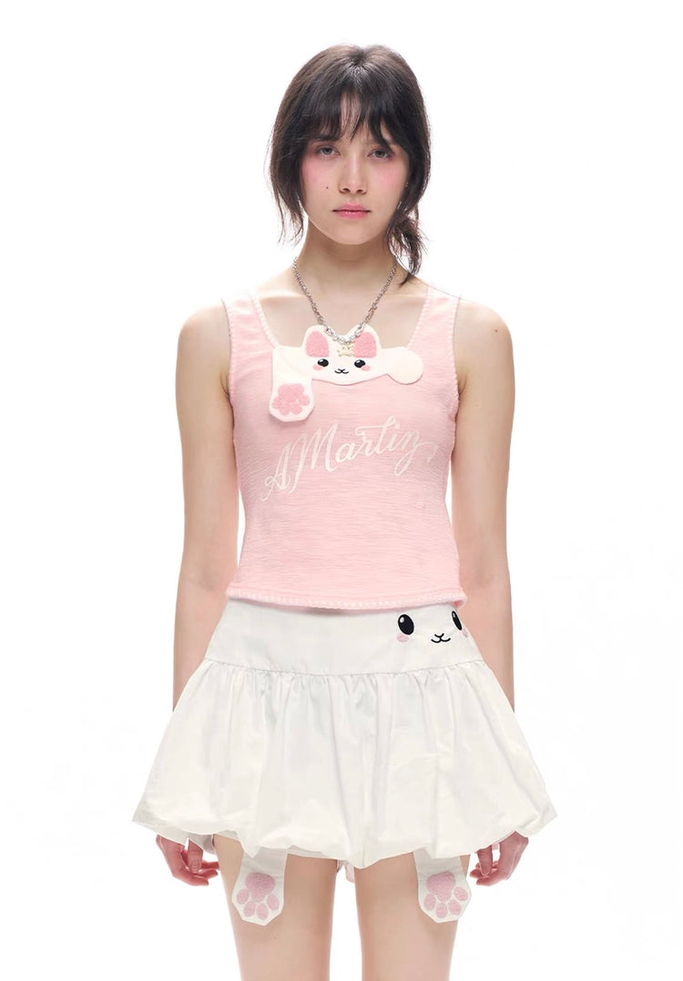 Appliqué Embroidered Knit Vest