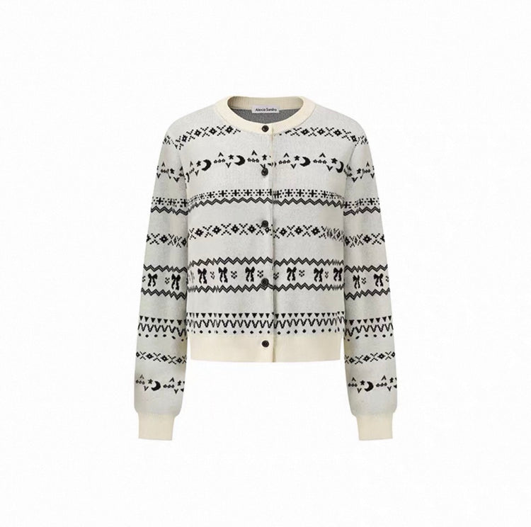 Fair Isle Jacquard Knit Sweater