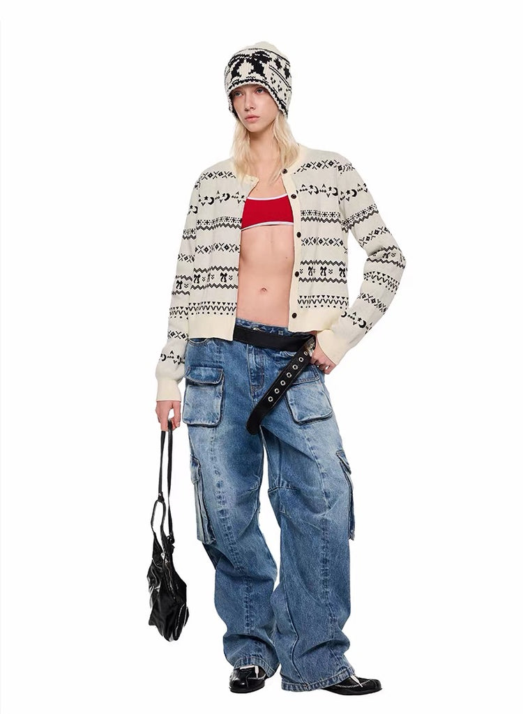 Fair Isle Jacquard Knit Sweater