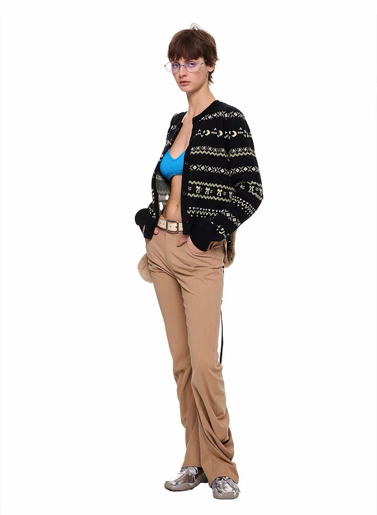 Fair Isle Jacquard Knit Sweater