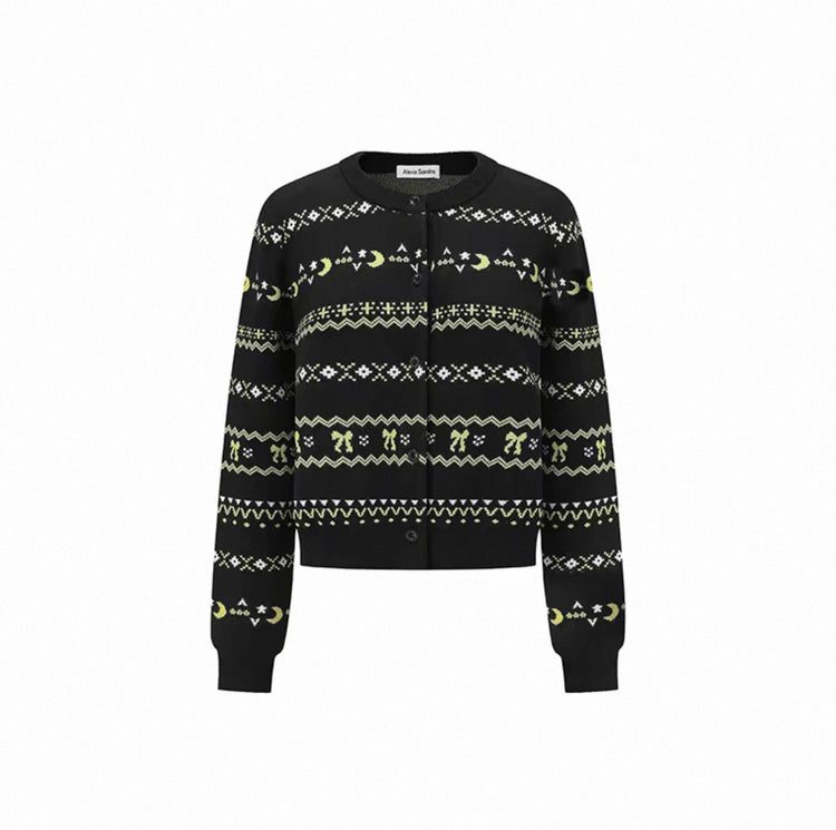 Fair Isle Jacquard Knit Sweater