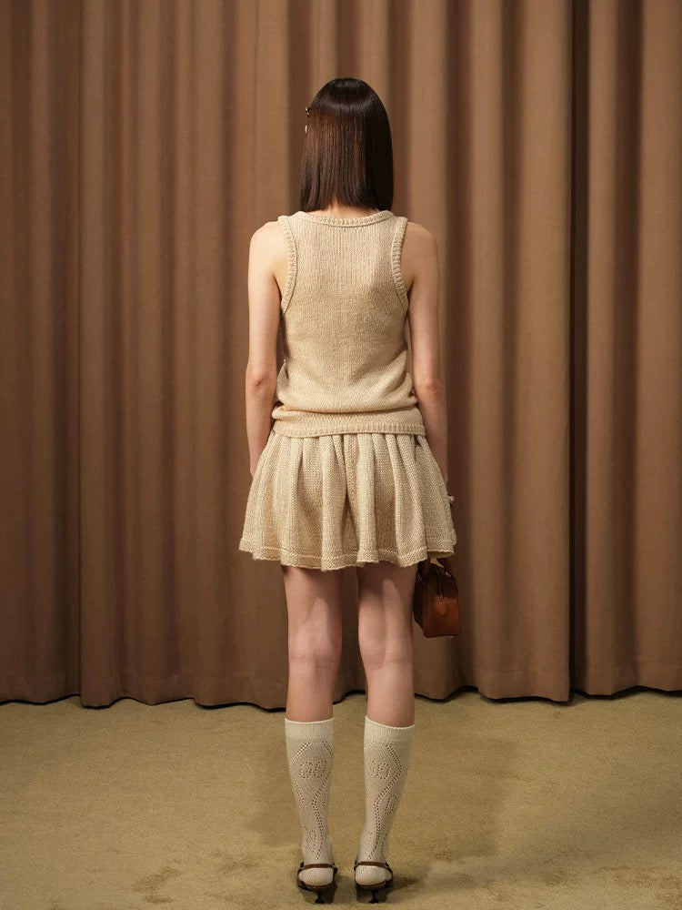 Hand-beaded Knitted Skirt