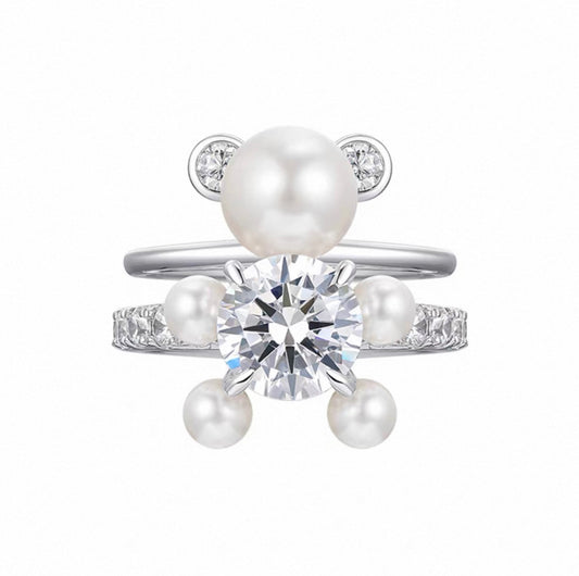 Pearl Bear Ring