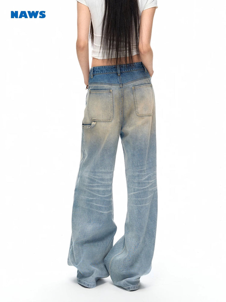 Distortion - Whiskered Ripped Jeans