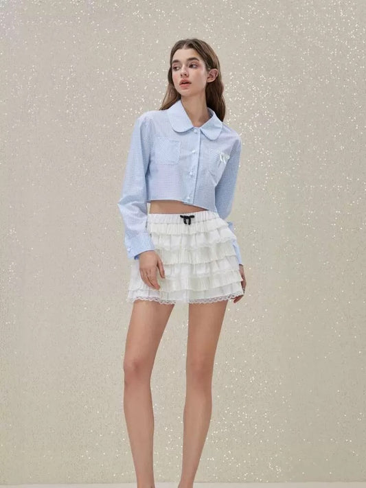 Bow Layered Tulle Skirt