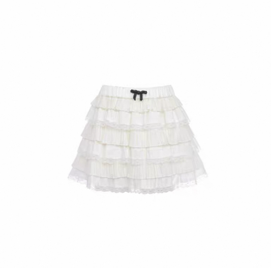 Bow Layered Tulle Skirt