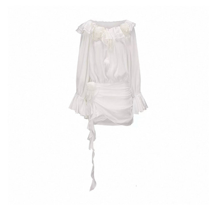 Flowers Off-shoulder Bodycon Dress