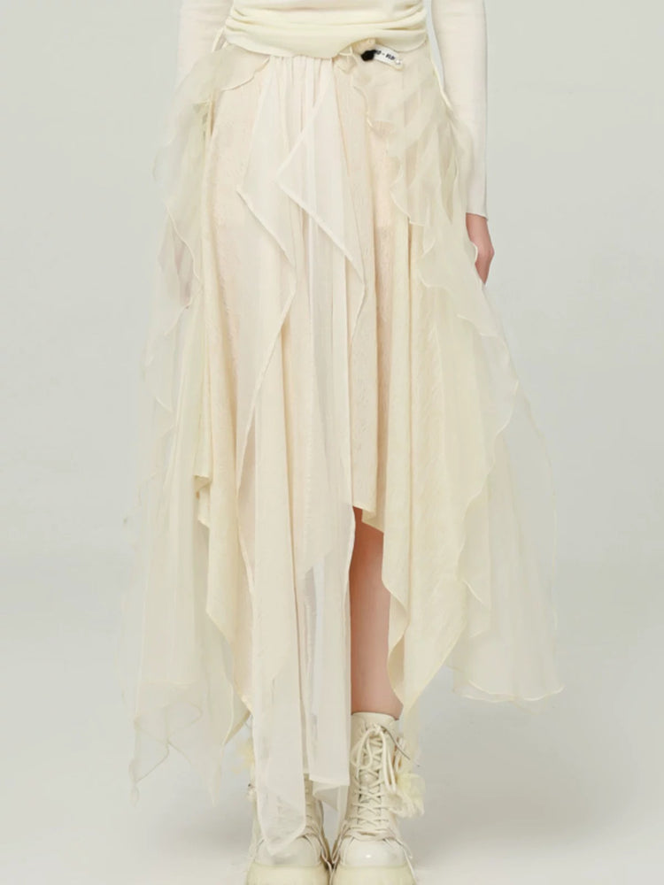 Layered Ruffle Tulle Skirt