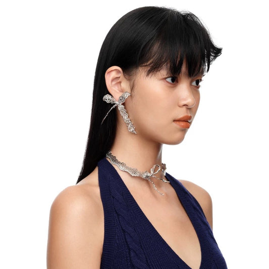 YVMIN X SHUSHUTONG / Lace Bow Necklace