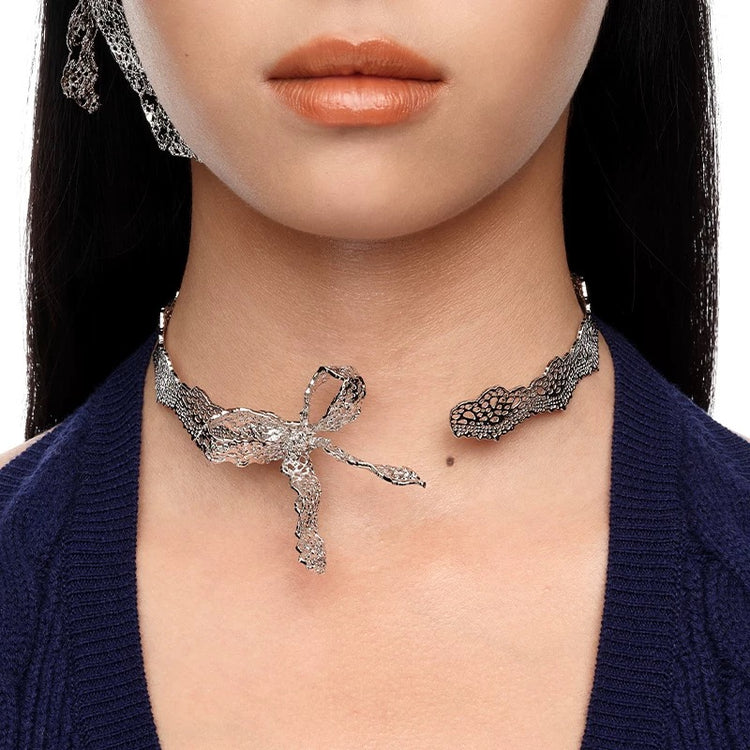 YVMIN X SHUSHUTONG / Lace Bow Necklace