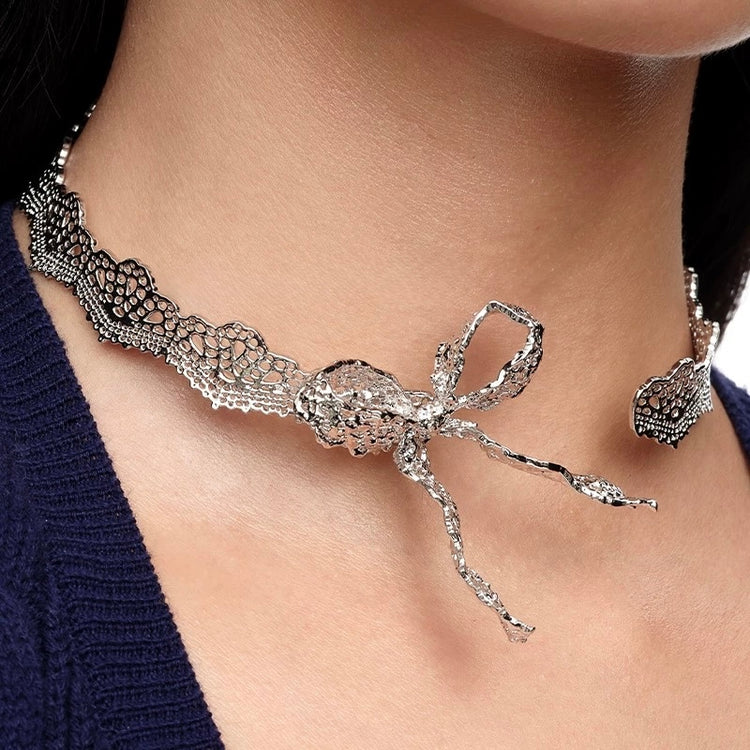 YVMIN X SHUSHUTONG / Lace Bow Necklace