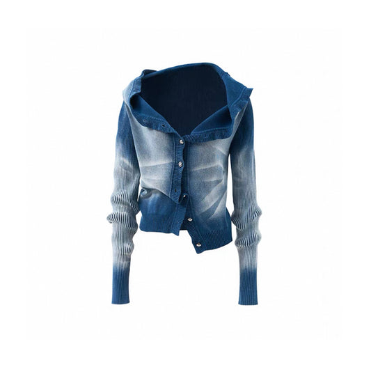 Haute Couture Denim Volcano Cardigan
