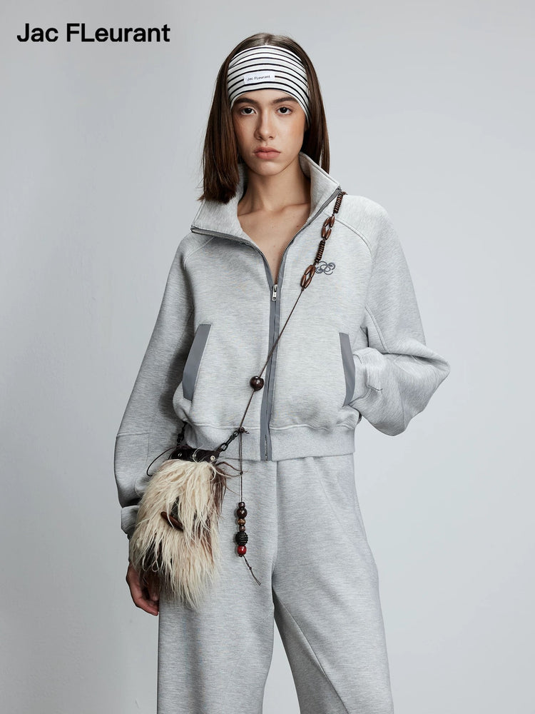 Logo Color-Block Air Layer Zip Jacket